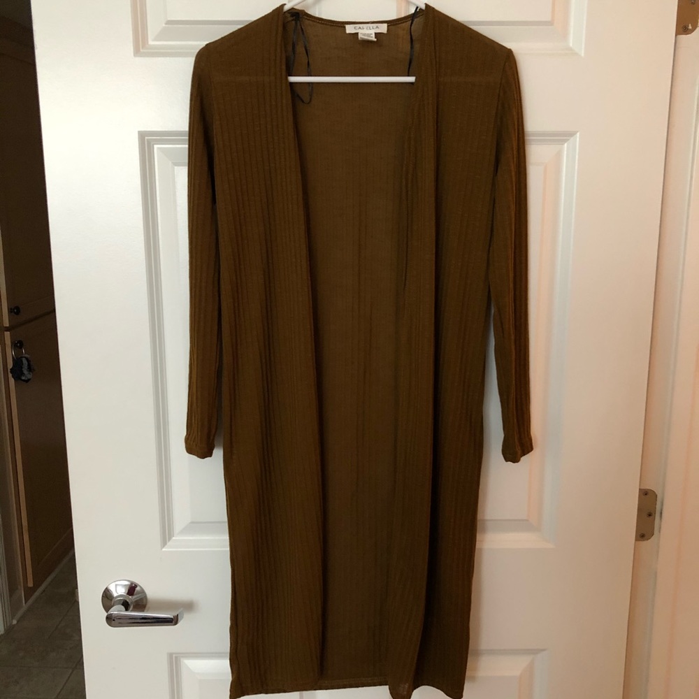 Cognac Duster Cardigan